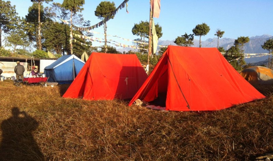 Camping on the trek
